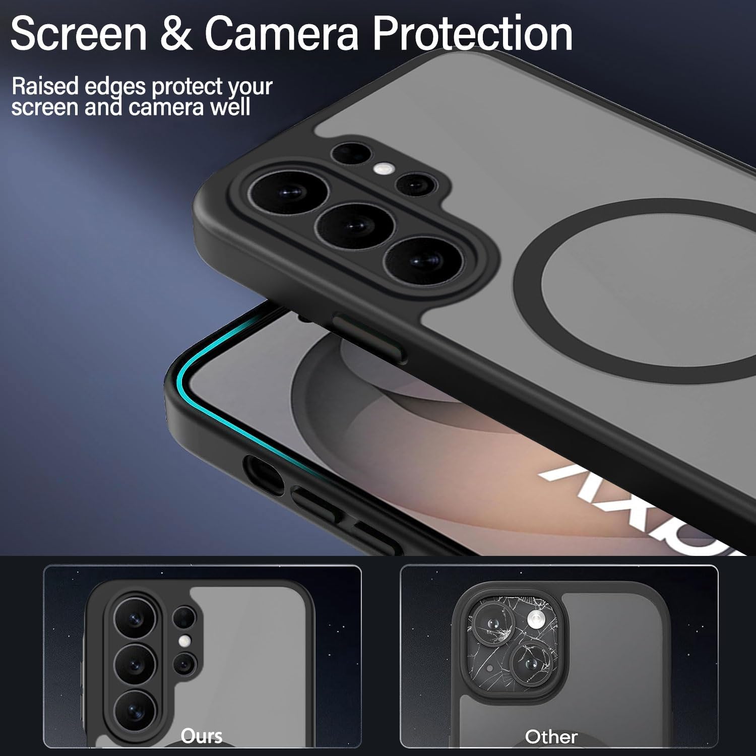 Thumbnail 6 de E-Lush Coque Magnétique MagSafe pour Samsung Galaxy S26 Ultra — Étui translucide, anti-choc TPU + PC, protection caméra