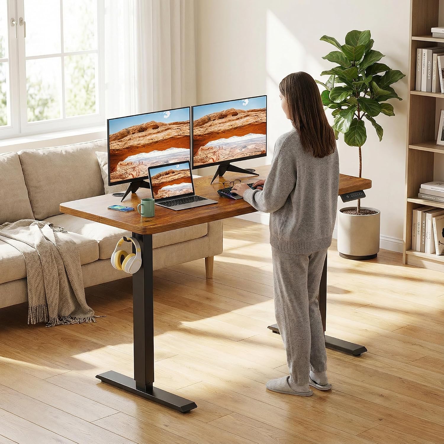 Thumbnail 1 de farexon 1 48 x 24-Inch Electric Standing Desk with 4 Memory Heights