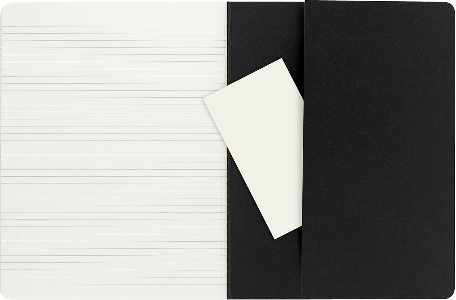 Detalle de Moleskine Cahier Notizhefte X-Large, liniert, 3er-Set, Kartoneinband, Schwarz