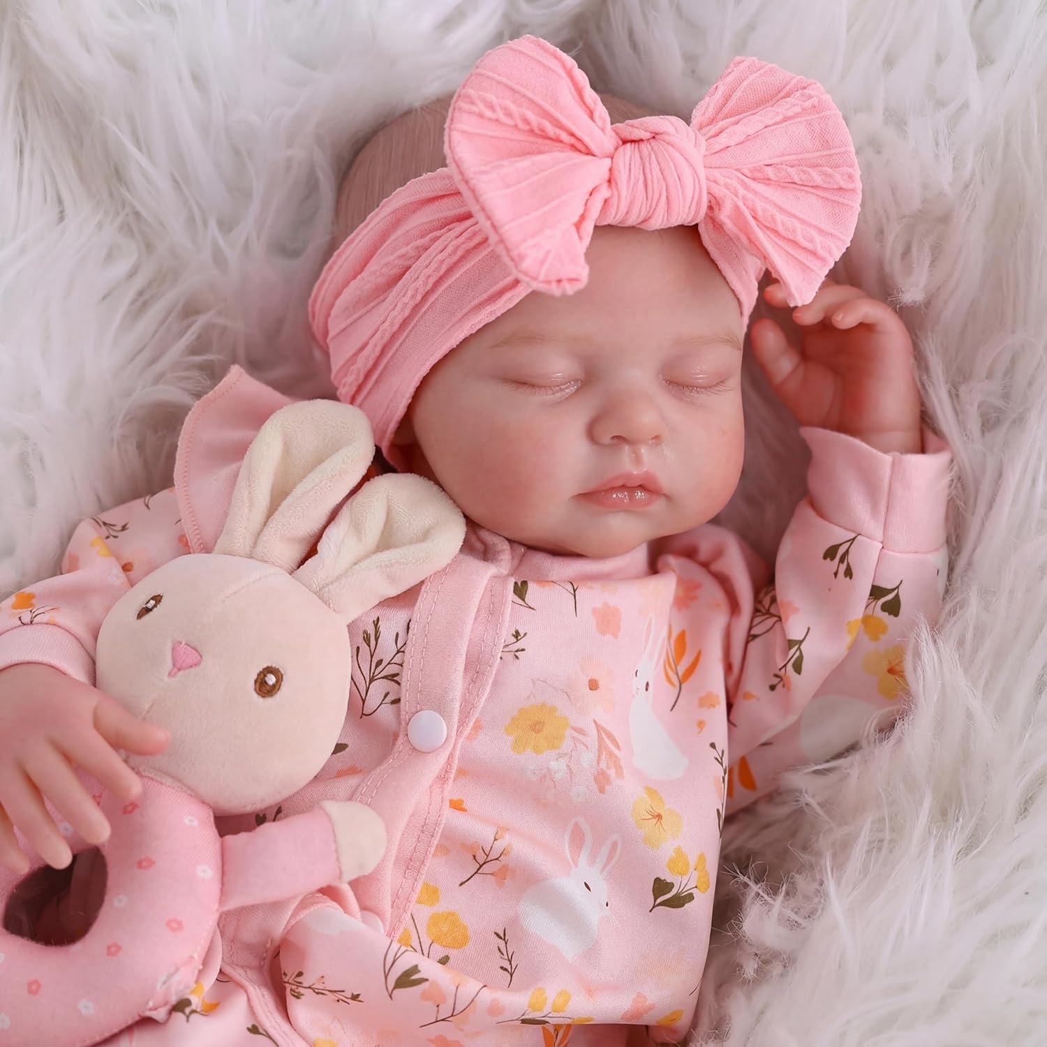 Detalle de BABESIDE Lifelike Reborn Baby Doll (20 Inch) — Poseable Sleeping Newborn with Accessories