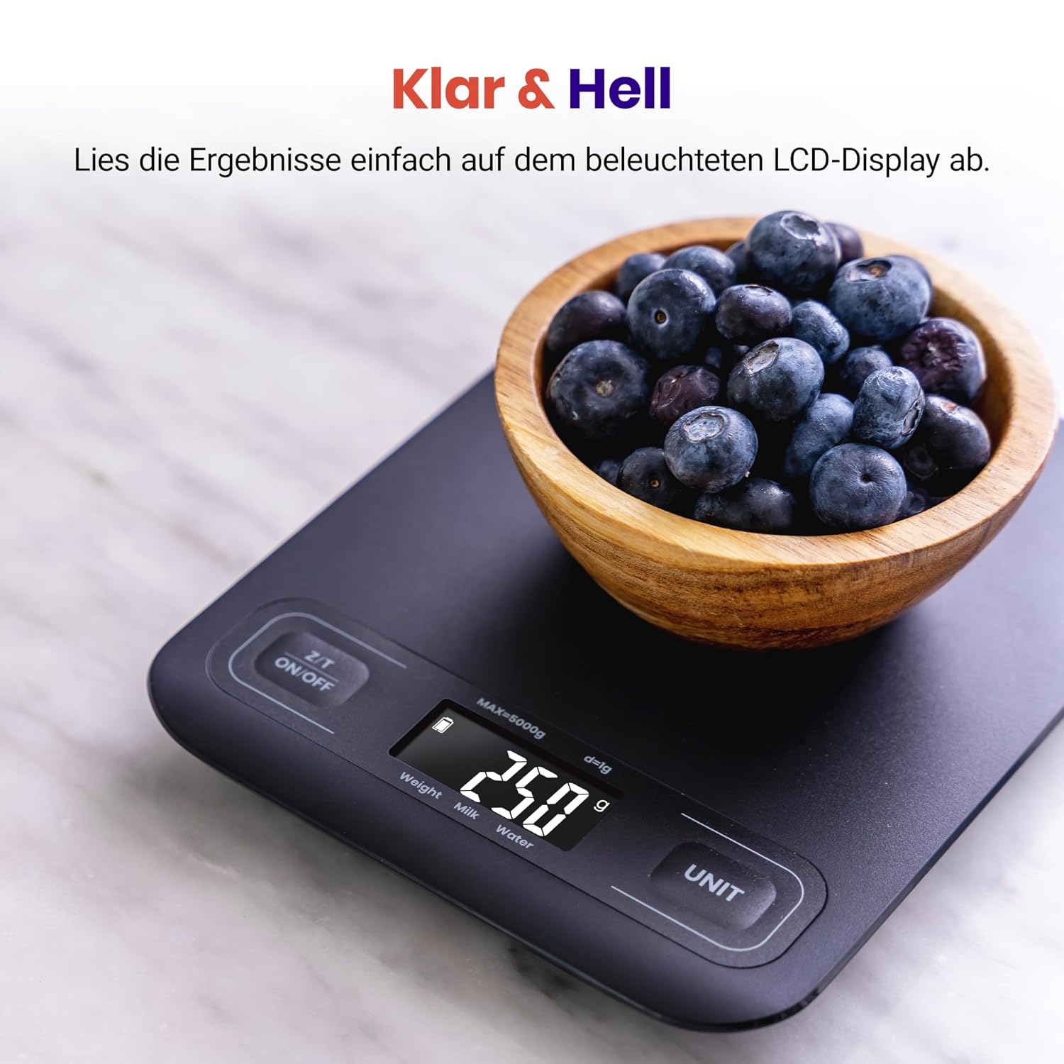 Thumbnail 4 de Etekcity Küchenwaage 5.000 g Genauigkeit 1 g