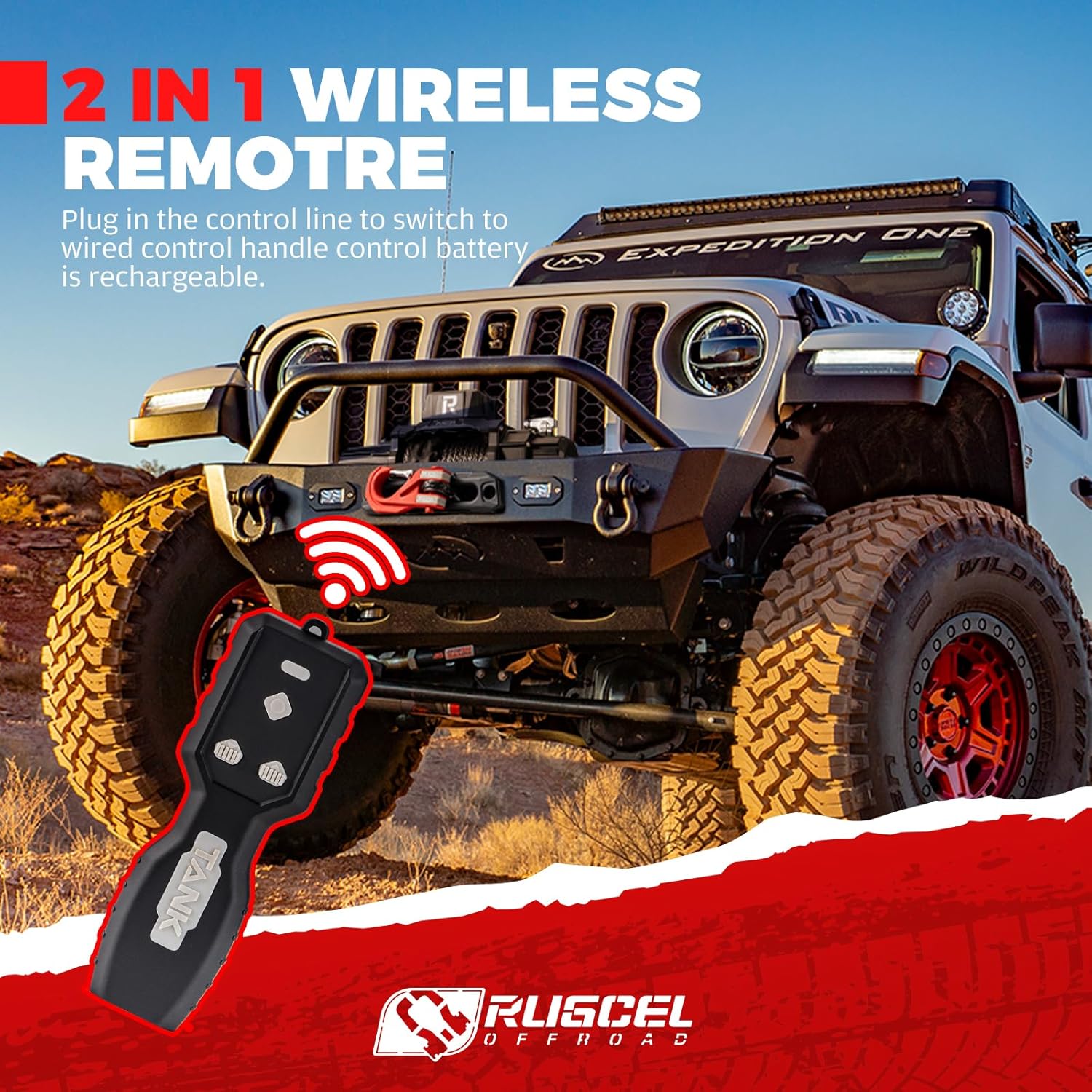 Detalle 2 de RUGCEL WINCH 20000lb 12V Heavy Duty Truck Winch