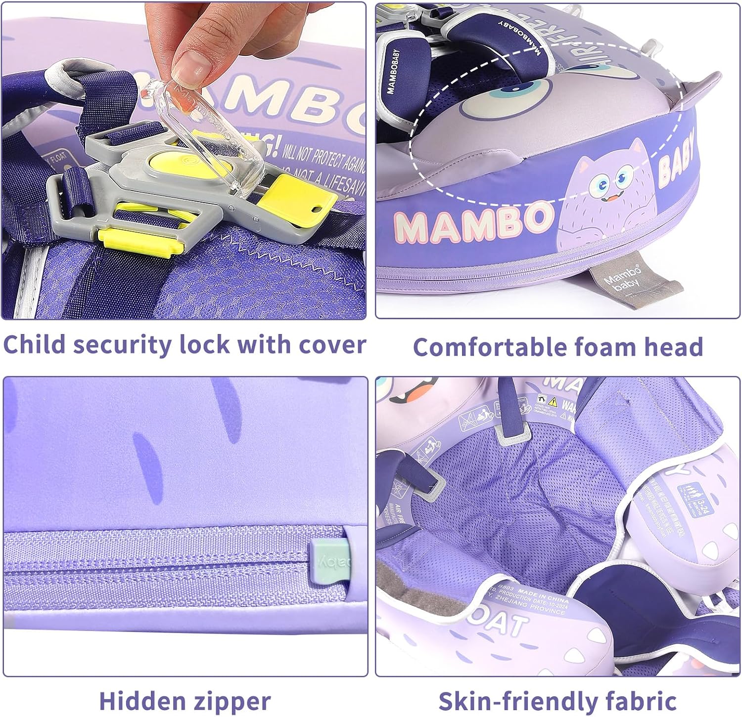 Thumbnail 3 de Mambobaby Float with Canopy: Size-Improved Non-Inflatable Infant Swim Trainer