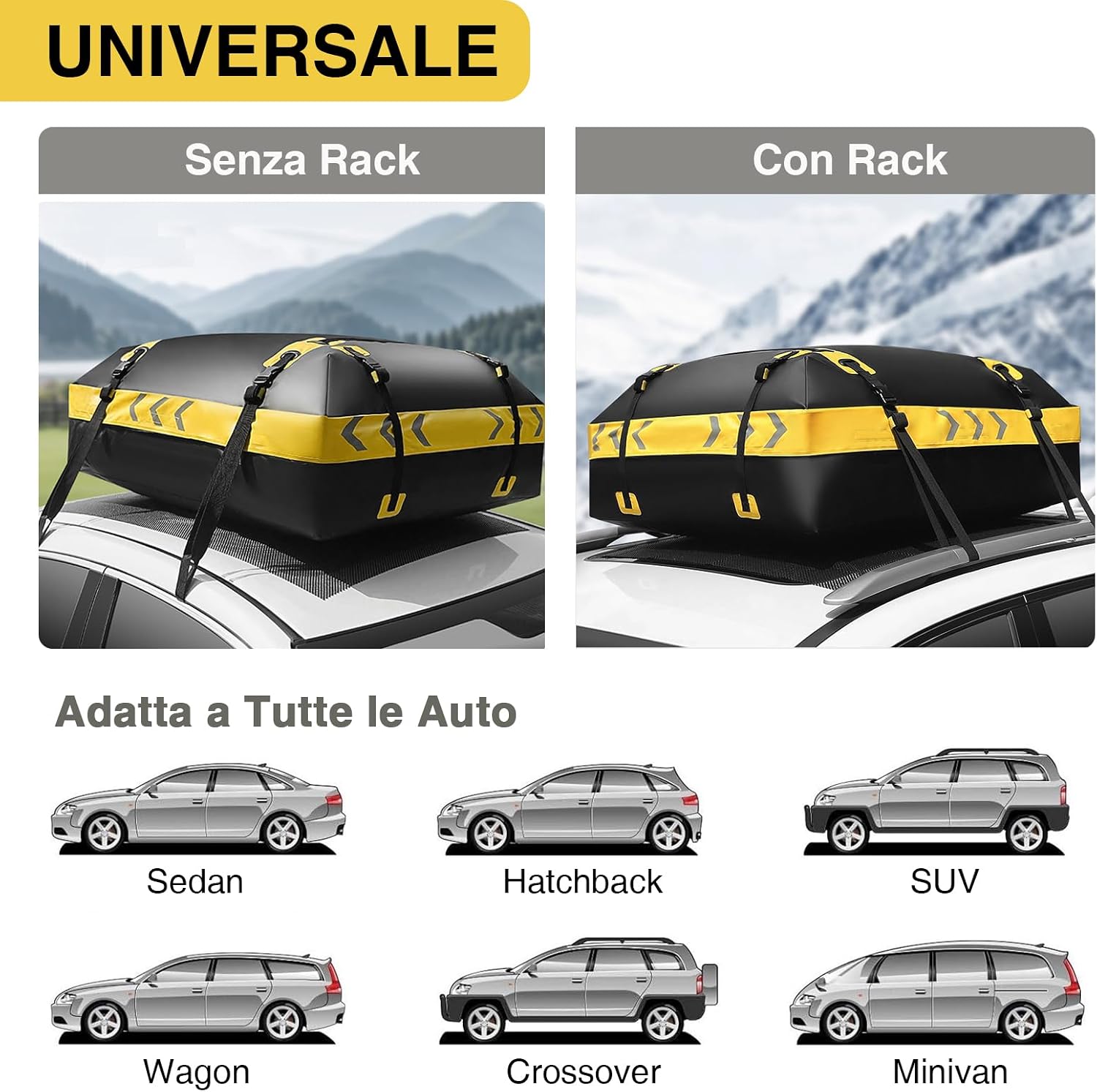 Thumbnail 2 de JOBYNA Borsa da Tetto 425 L: Borsa impermeabile pieghevole con tappetino antiscivolo e accessori per auto