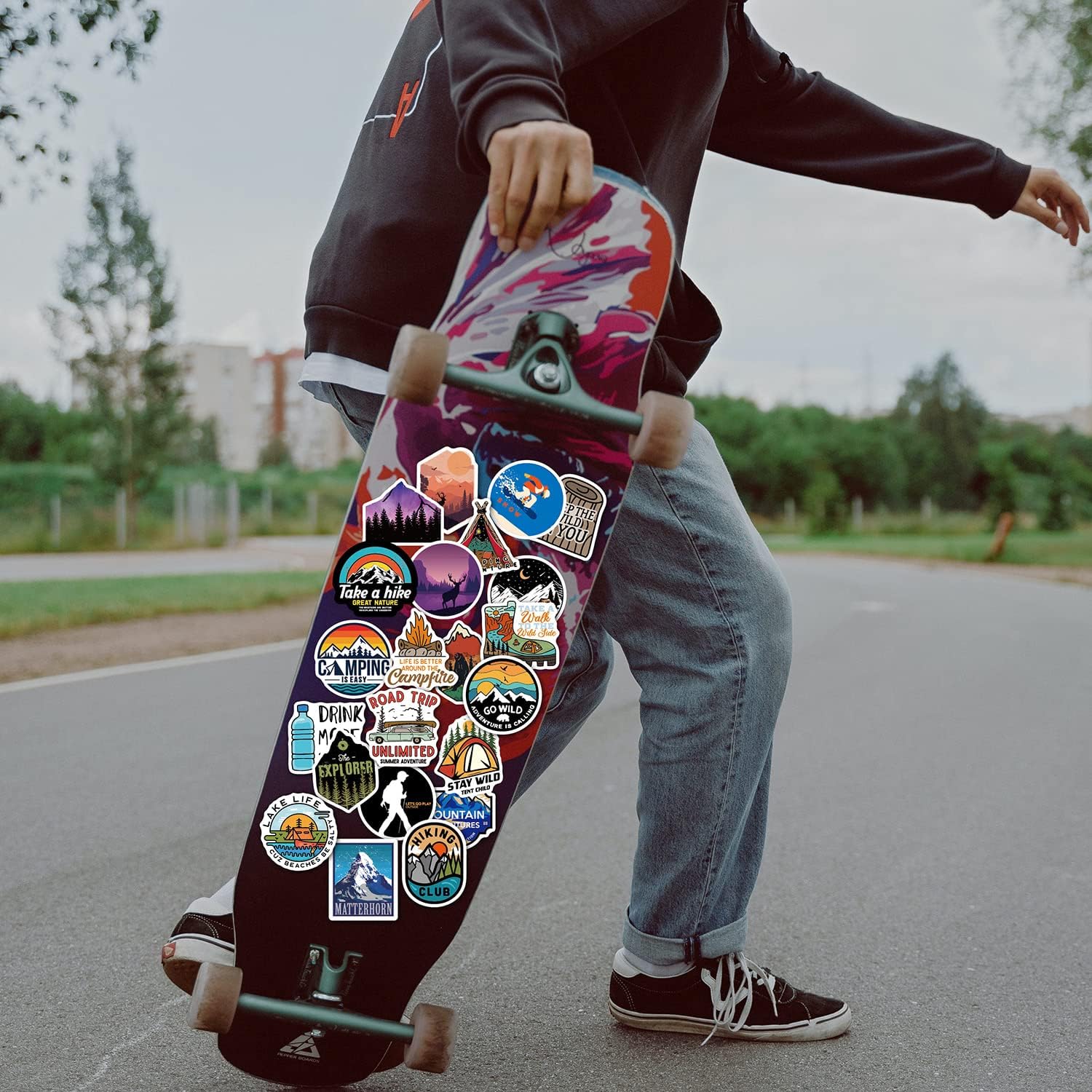 Thumbnail 5 de Kaderas Stickers – 100 vintage vinylstickers voor reizen en kamperen