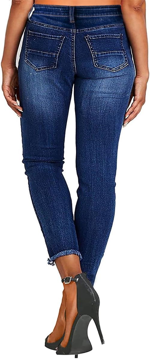 Detalle 1 de KUNMI Women's Ripped Skinny Jeans