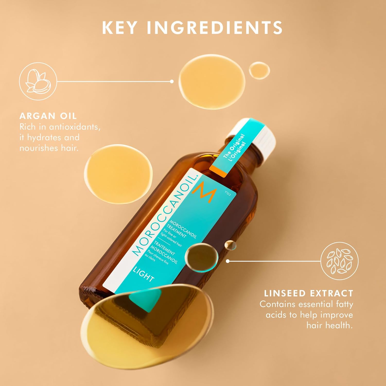 Detalle de Moroccanoil Soin Light : soin sans rinçage pour cheveux fins et colorés clairs