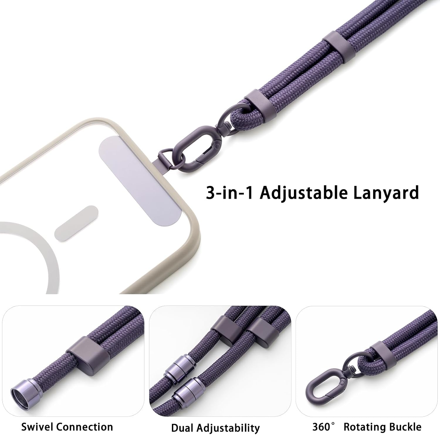 Thumbnail 1 de MORSUNBELA Handykette 3-in-1: Universal Handykette zum Umhängen, Flexibles Längen-Design