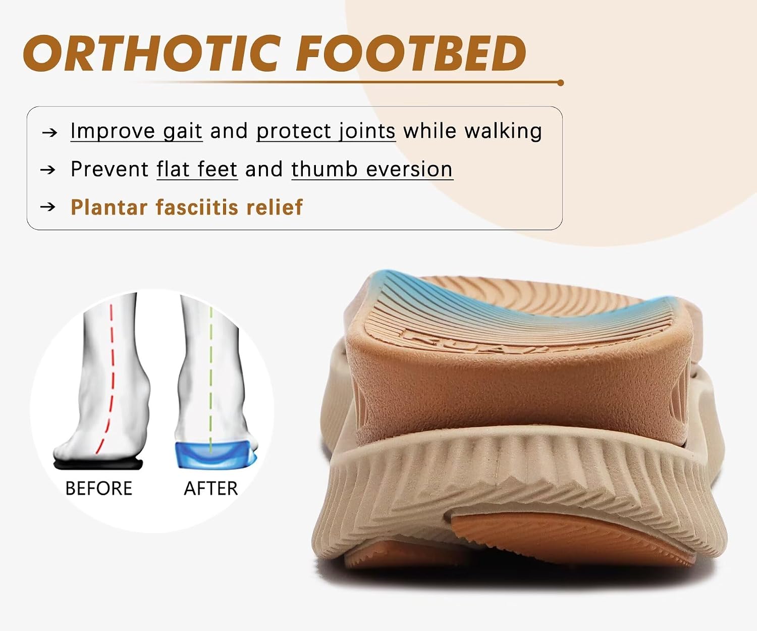 Thumbnail 3 de KuaiLu Women's Orthopedic Walking Sandals with Arch Support