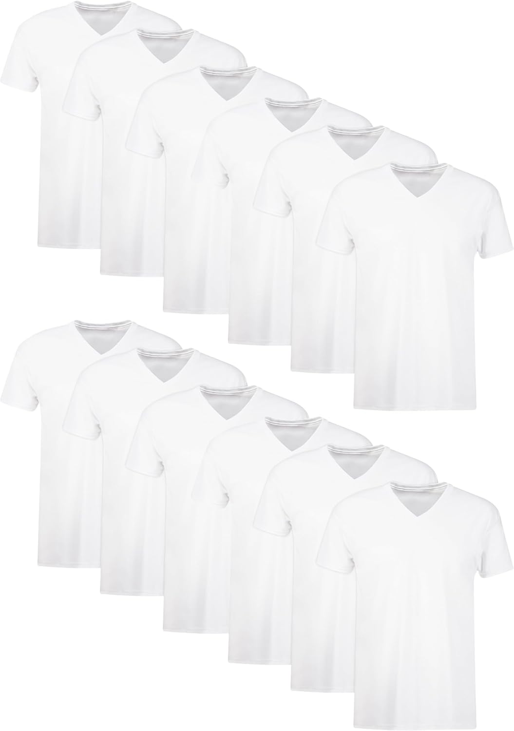 Detalle de Hanes Men's Undershirts T-Shirt Pack: V-Neck Cotton Tees with Moisture-Wicking and Odor Control