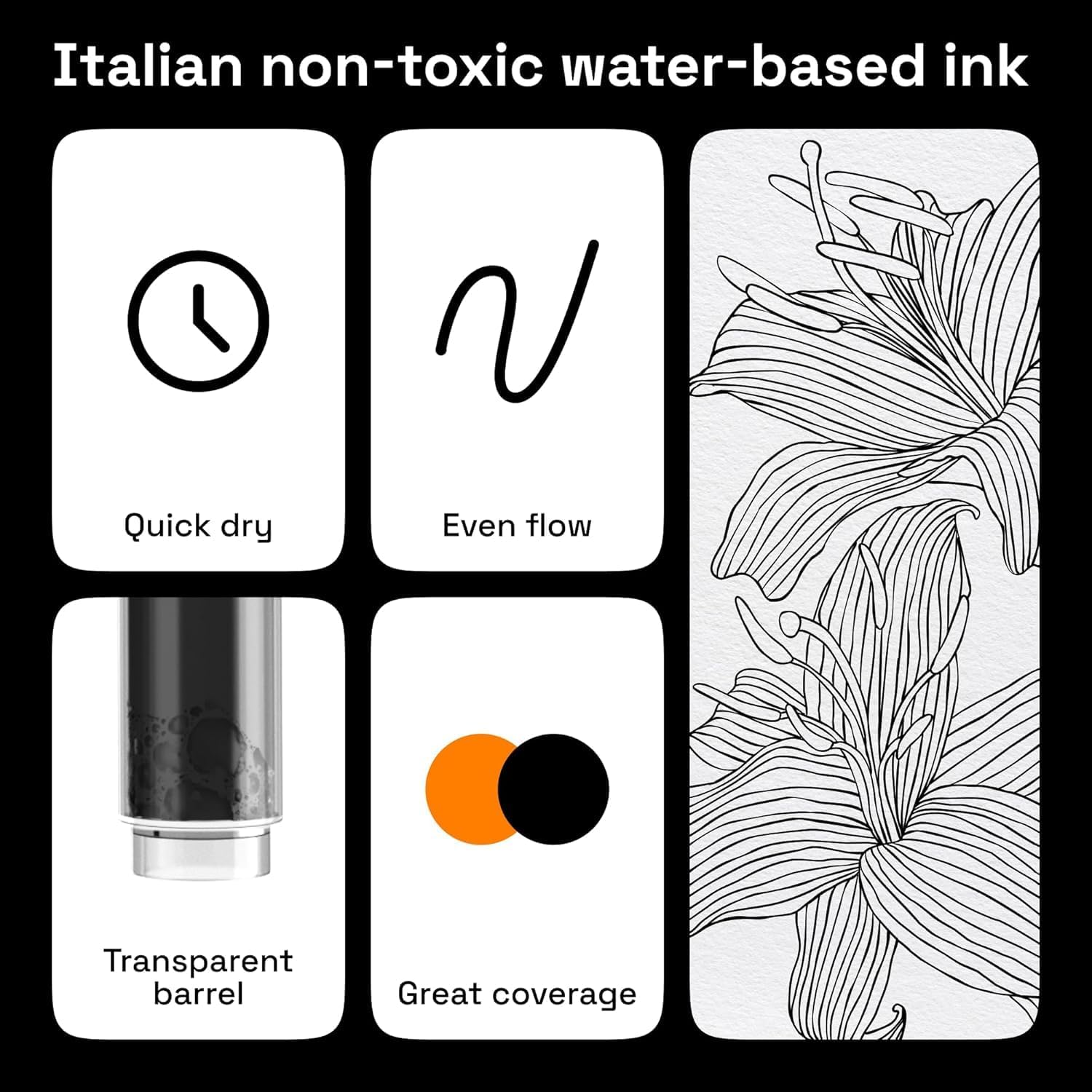 Thumbnail 3 de ARTISTRO 5 black acrylic paint pens