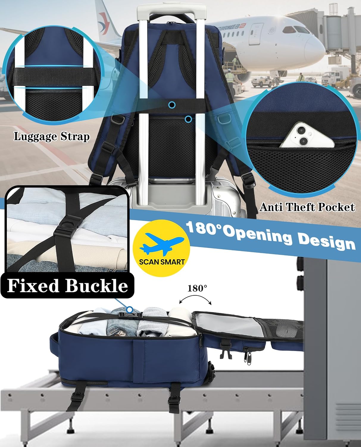 Thumbnail 2 de LYNXCHER Cabin Bag underseat carry-on backpack