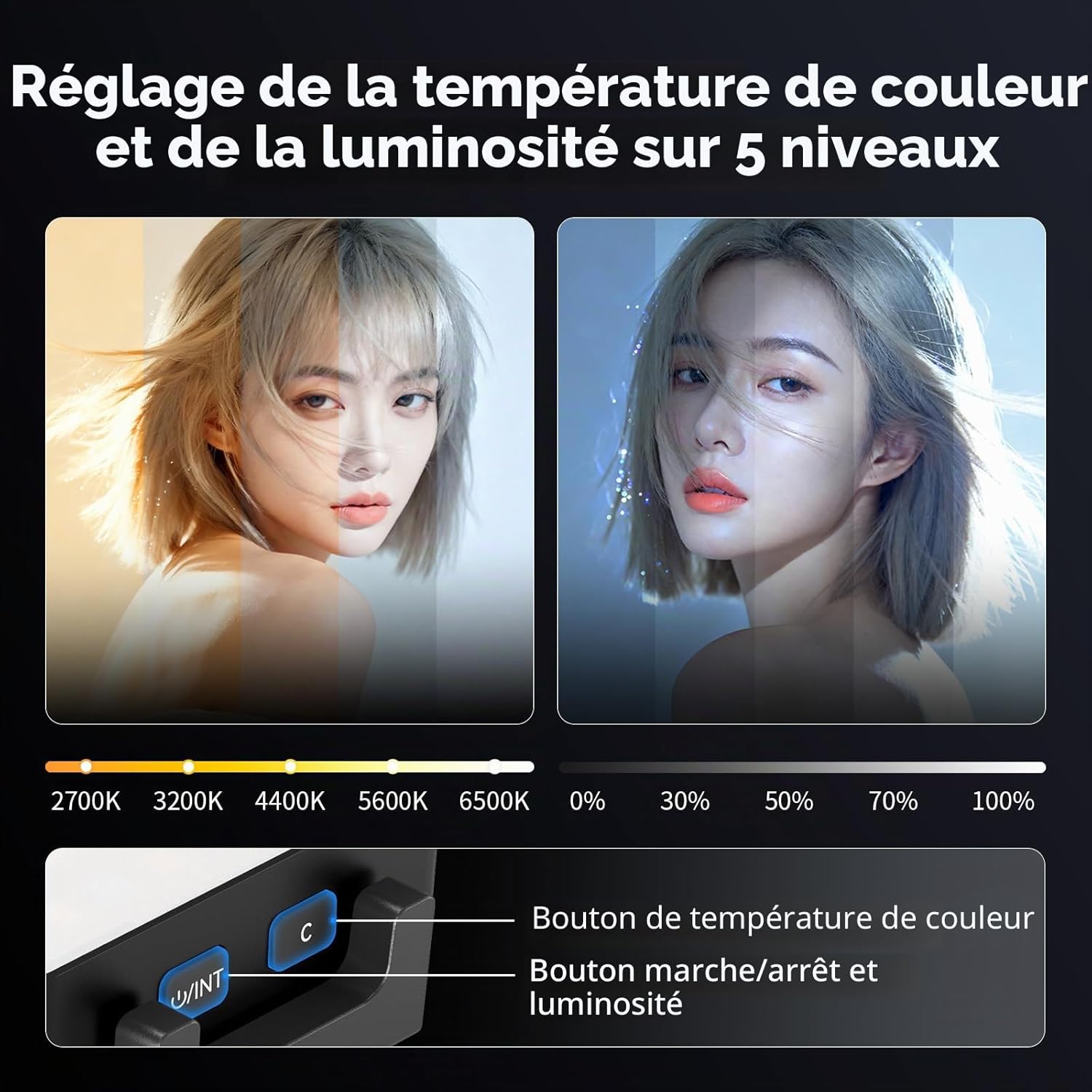 Detalle de SmallRig Éclairage vidéo LED RGBWW pour DJI Osmo Pocket 4/3 (référence 5745)