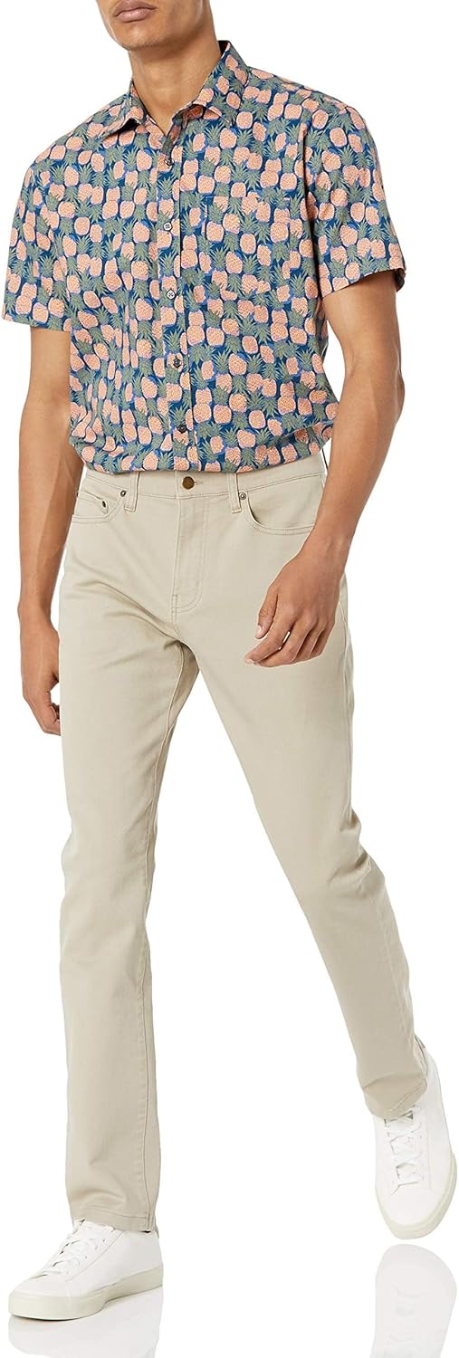 Thumbnail 3 de Amazon Essentials Men’s Regular-Fit Short-Sleeve Print Shirt
