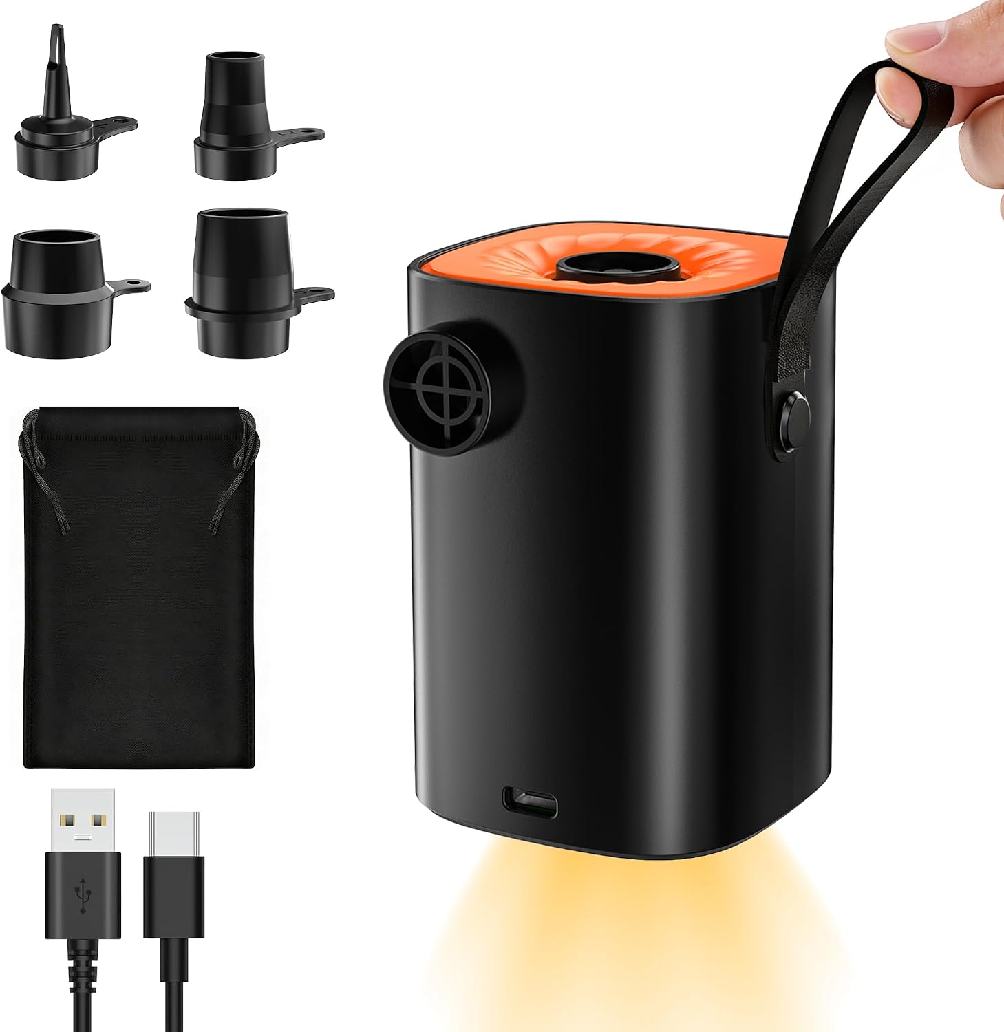 Detalle de Electric Air Pump for Inflatables – Compact cordless model with 4000mAh battery