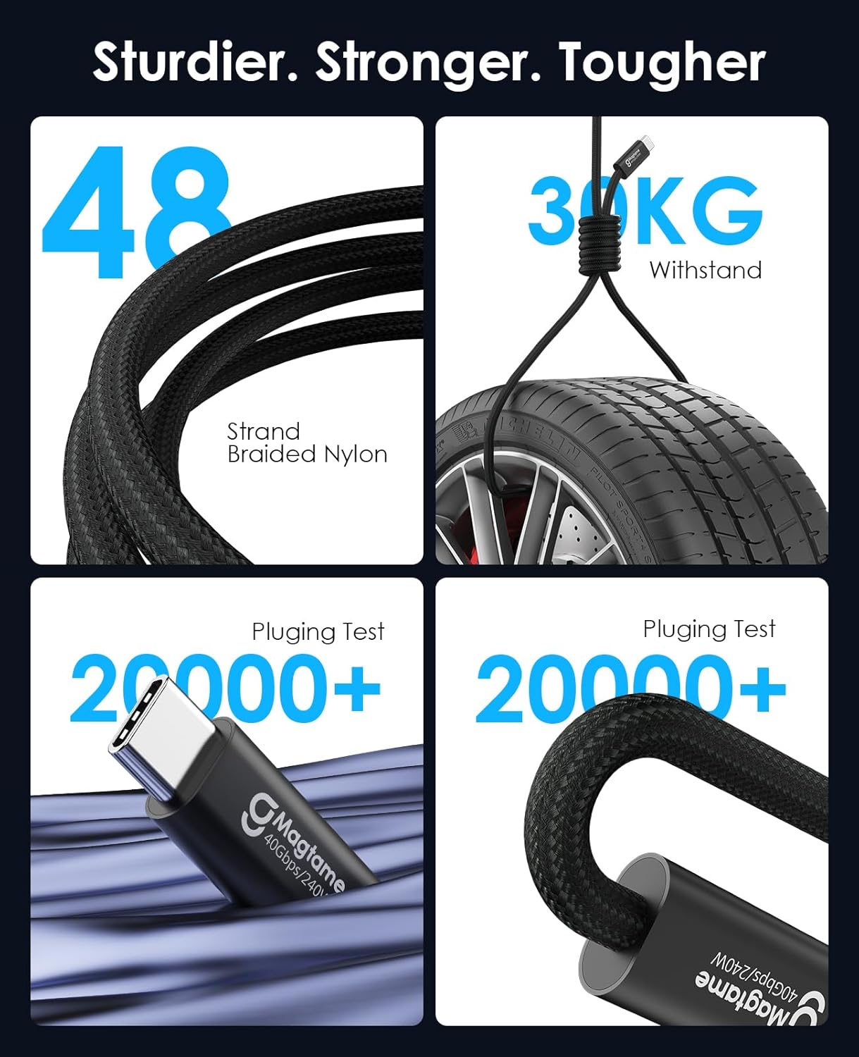 Thumbnail 6 de Cable USB 4 240W, 0,75m, soporte 8K y 4K 🔌