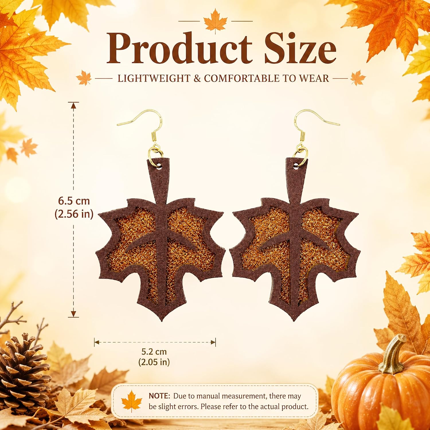 Detalle de OHOME Fall Dangle Earrings, Wood