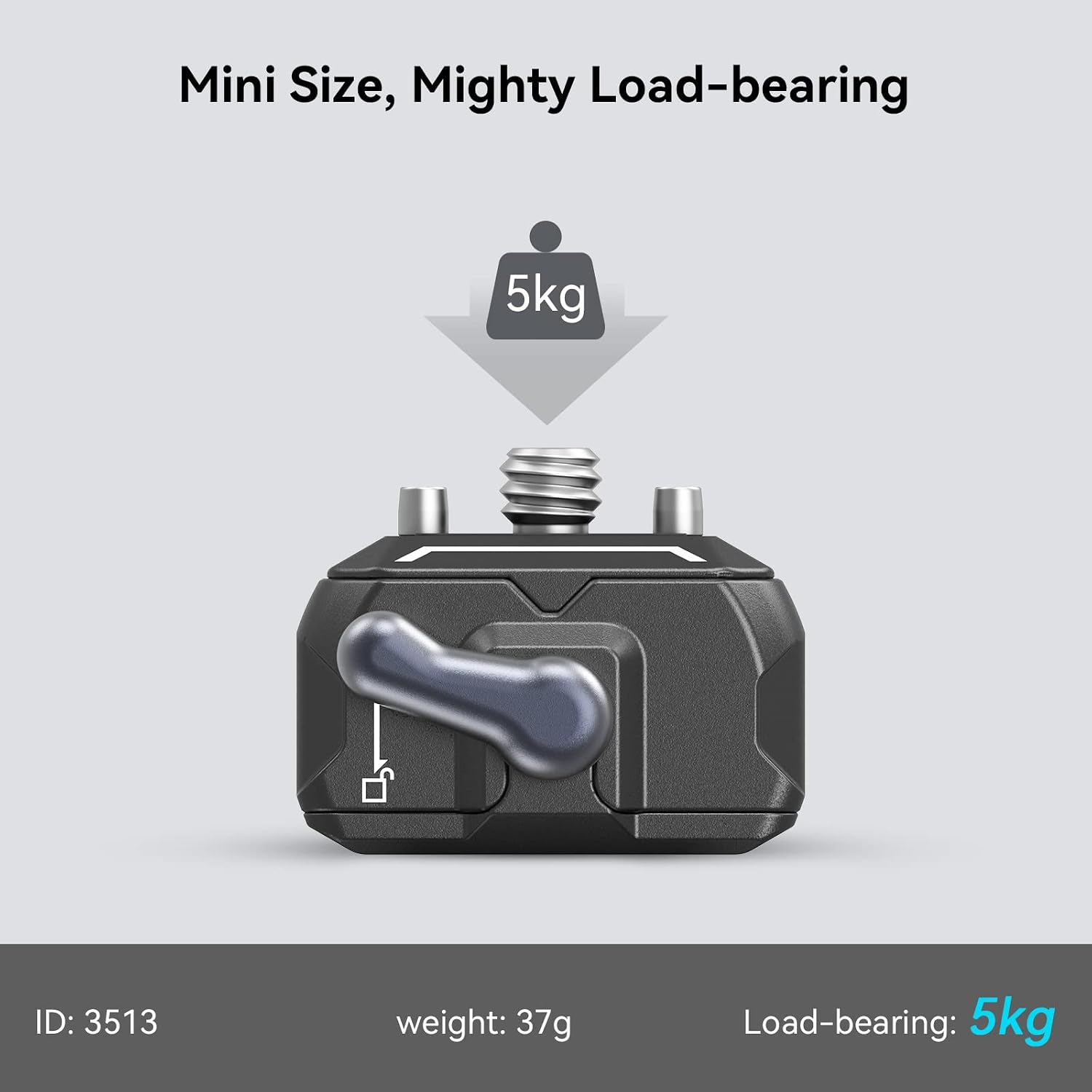 Thumbnail 6 de SMALLRIG HawkLock Mini-Schnellwechselplatte 3513 (1/4 Zoll) für Canon, Sony – für Stativ, Einbeinstativ & mehr