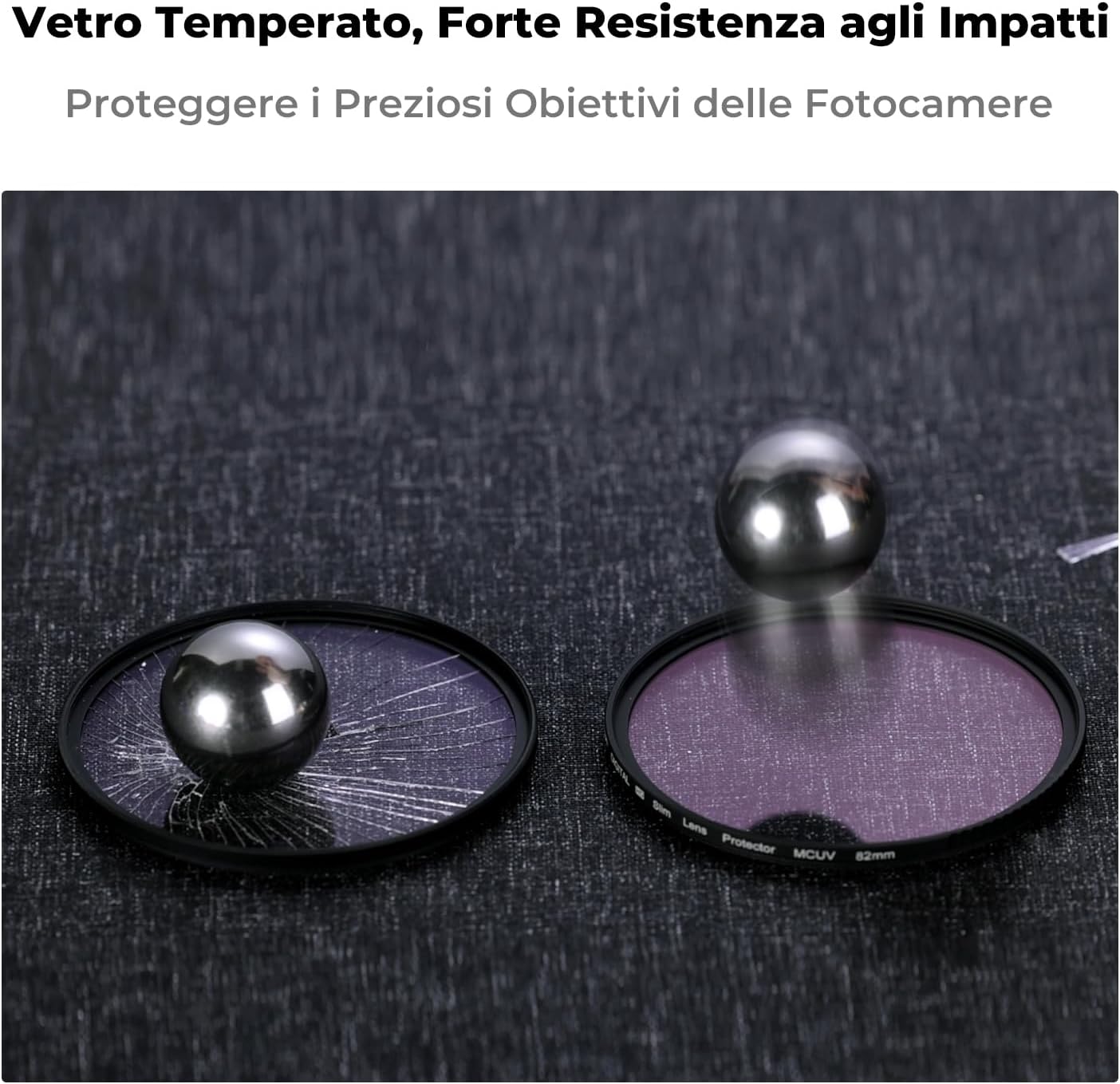 Thumbnail 2 de K&F CONCEPT 62mm Nano-Xcel Filtro UV Protettivo Ultra-Duro – Vetro Ottico con 28 strati Nano Rivestimento