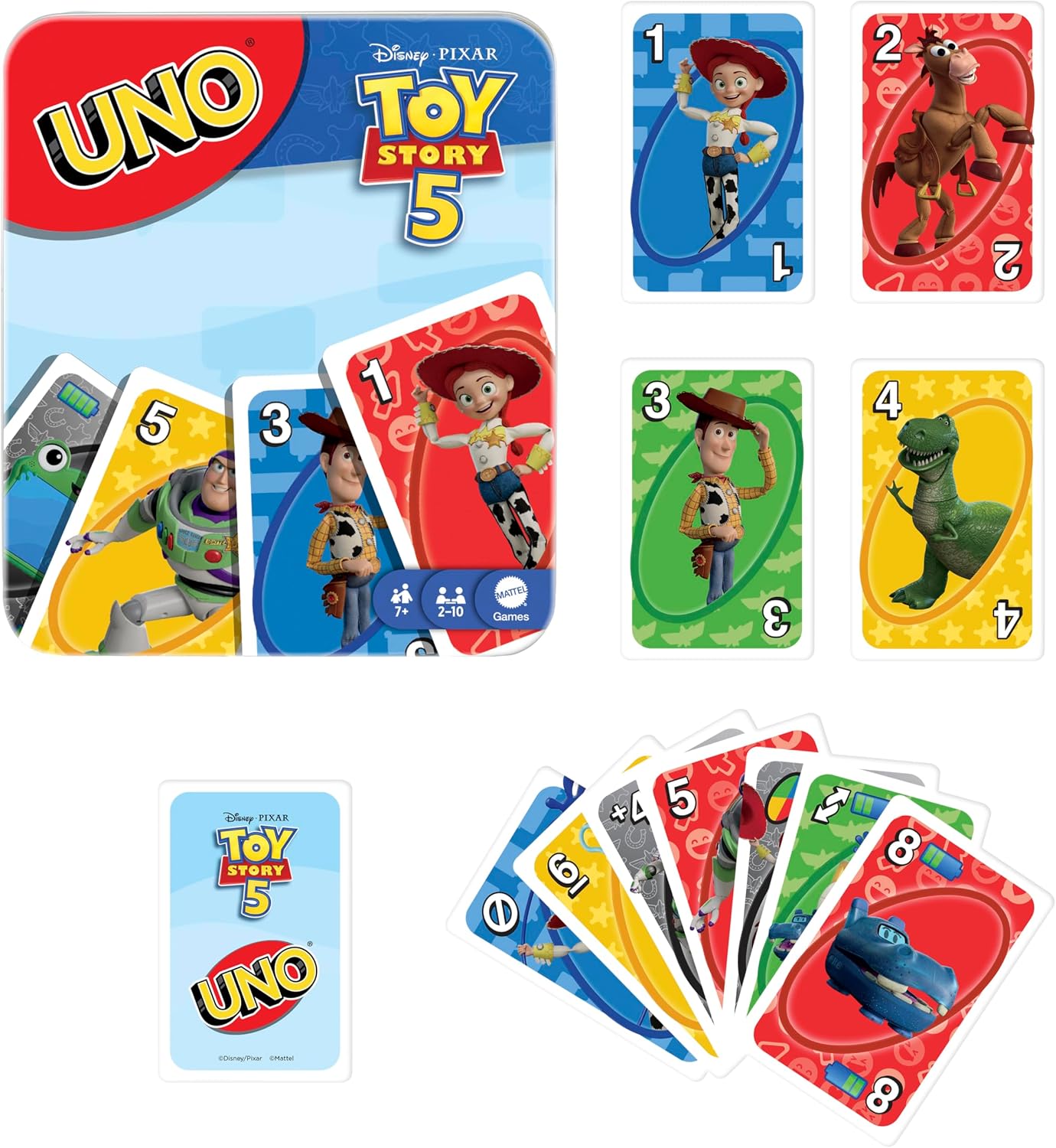 Detalle de Mattel Games JLX06 Toy Story Game in Tin for 10 Players, Ages 7+