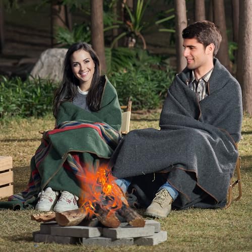 Thumbnail 7 de VEVOR Manta de Camping 80% lana 1,62 x 2,23 m – Gris Claro, resistente al viento e ignífuga