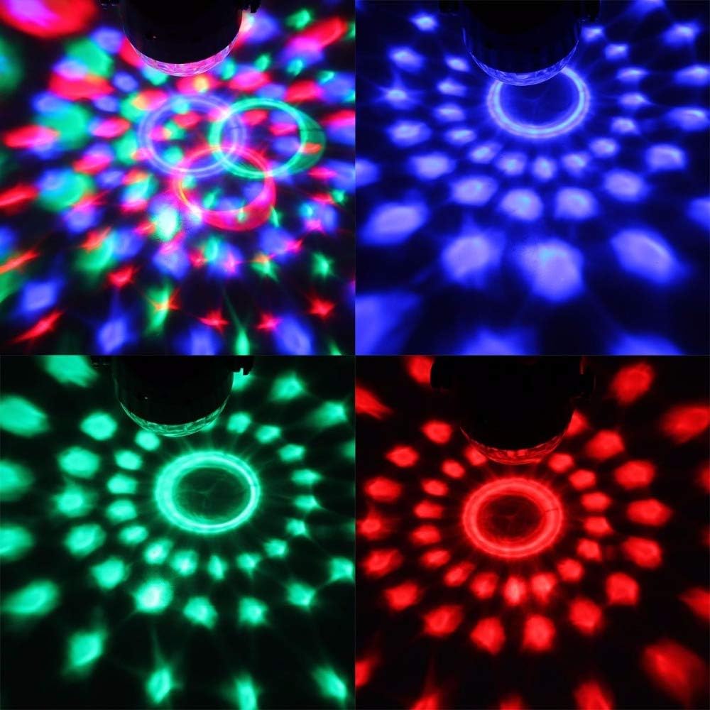 Detalle de Batteriebetriebene Discokugel Partylicht mit Fernbedienung – musikgesteuert, tragbar für drinnen & draußen