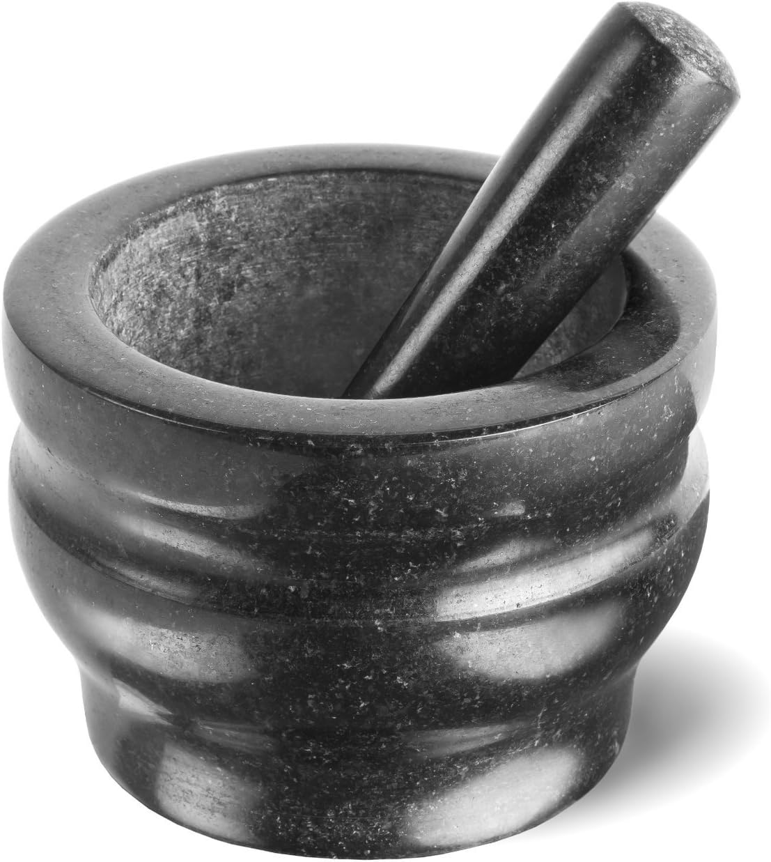 Detalle de Cole & Mason H122126 Clavering Mortier et Pilon, 20 cm – Granite robuste pour épices et sauces