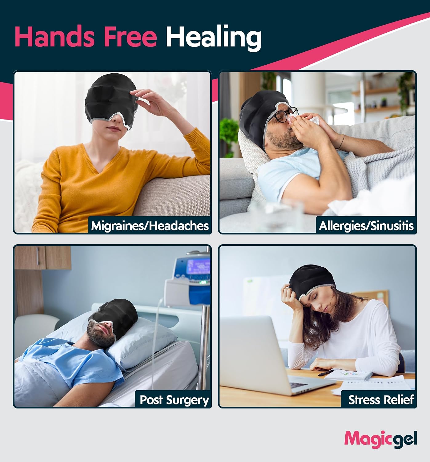 Thumbnail 6 de Magic Gel Migraine Ice Head Wrap 1 pack
