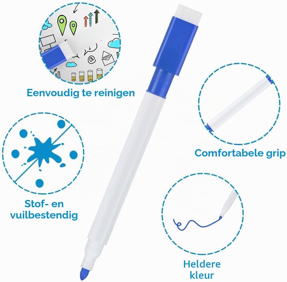 Detalle 1 de OFFCUP 1 whiteboardmarkers met magnetische gumdop en fijne punt