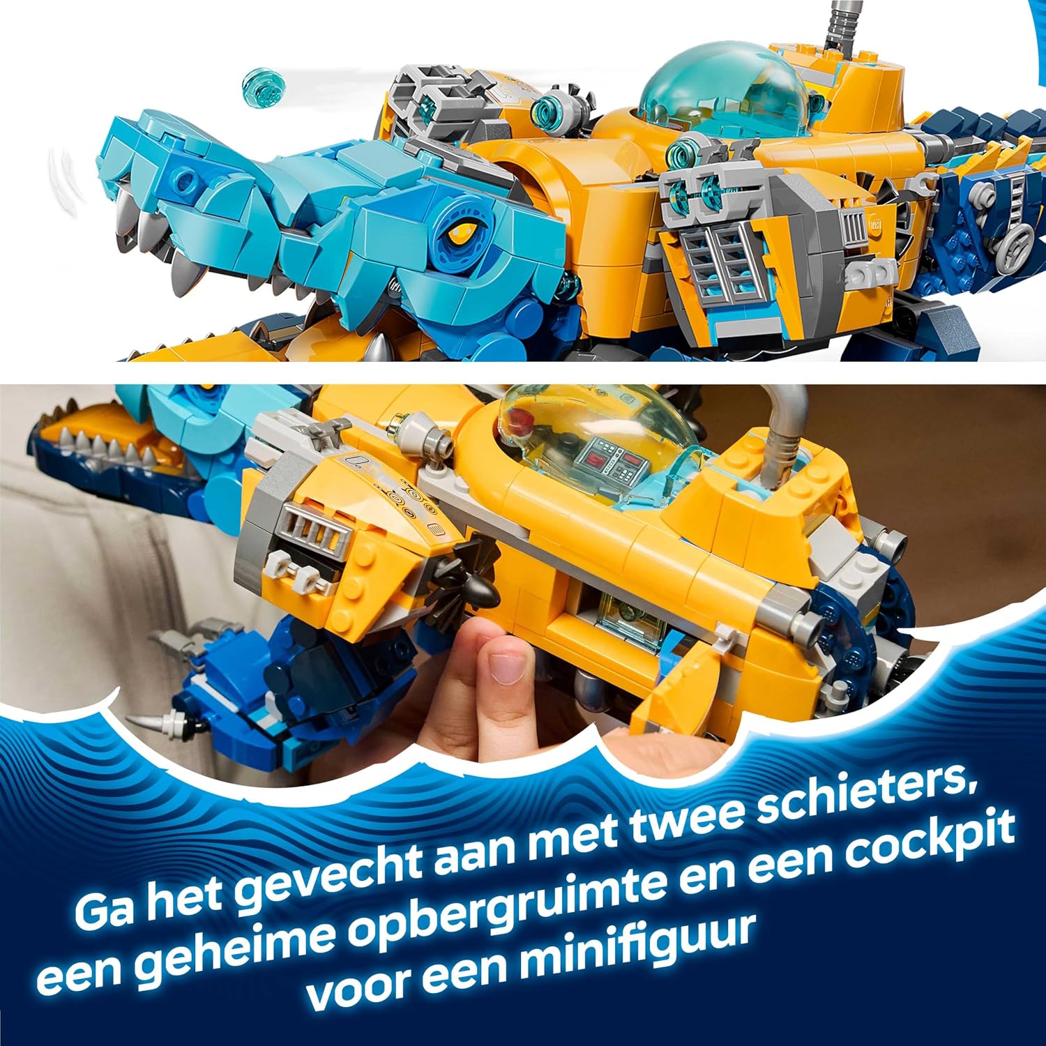 Detalle 1 de LEGO DREAMZzz 71512 Krokodilonderzeeër, om te bouwen tot arendonderzeeër