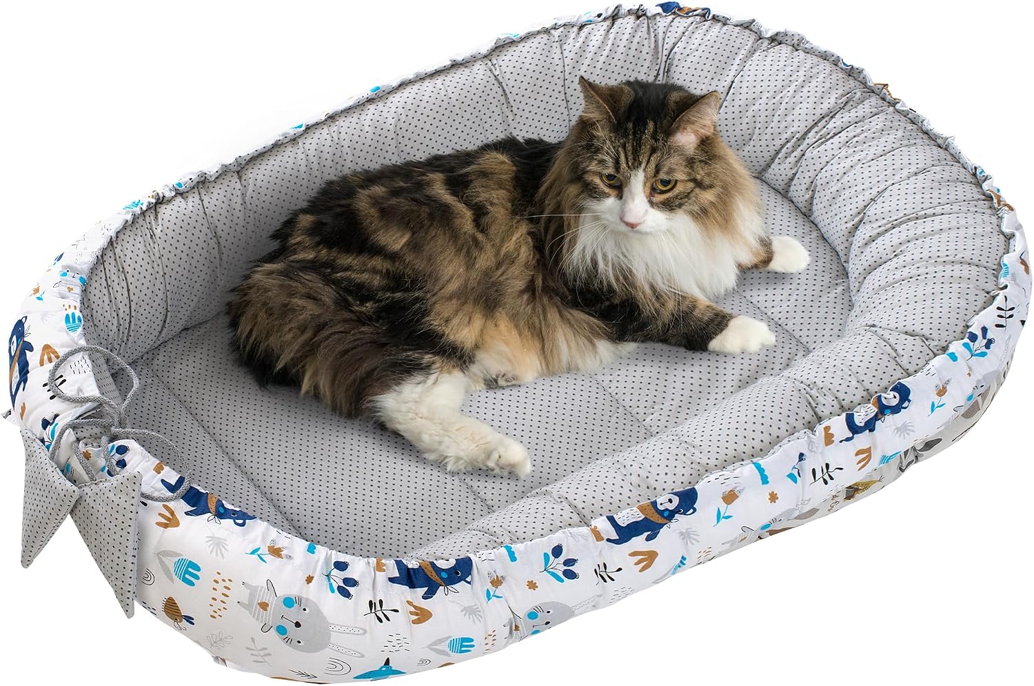 Thumbnail 6 de Medi Partners Katzenbett Hundebett 75x60x10 cm – Cocoon-Nest mit gekauertem Rand, OEKO-TEX zertifiziert