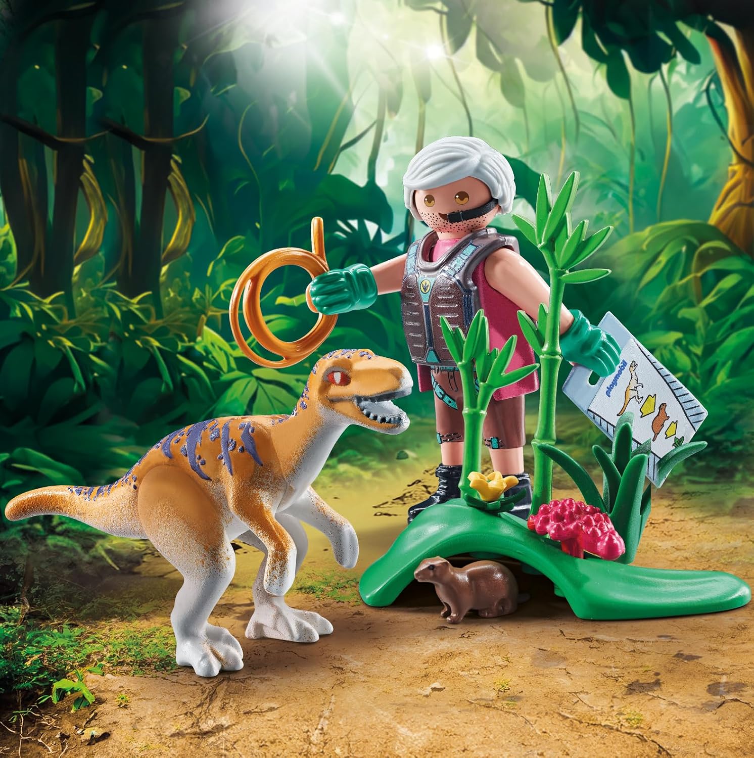 Detalle 2 de PLAYMOBIL Velociraptor dinosaur set