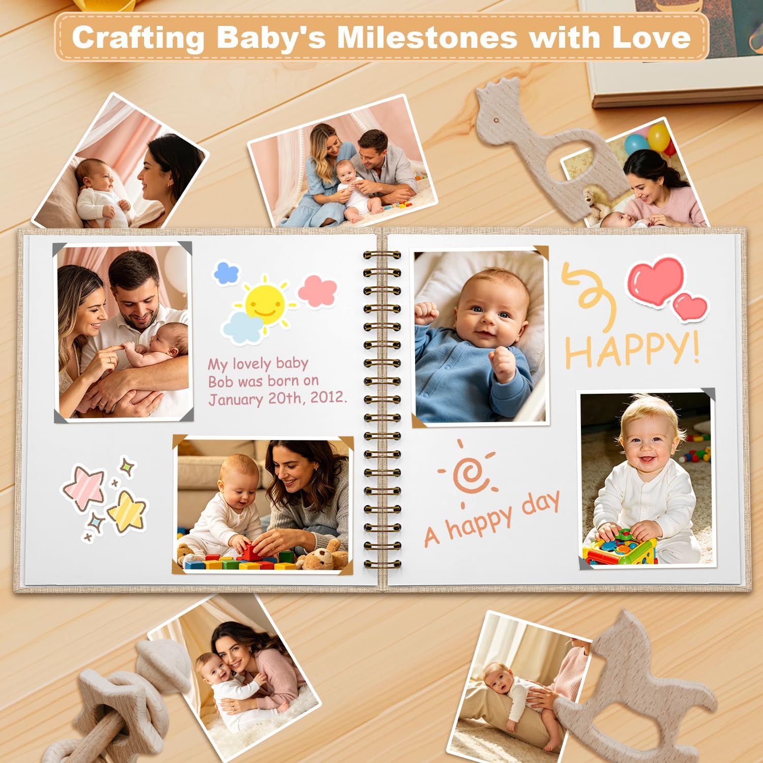 Thumbnail 3 de Scrapbook Photo Album, 8 x 8 Inch