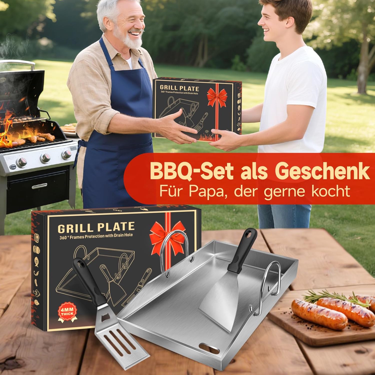 Detalle de Grillplatte Plancha 40 x 30 cm