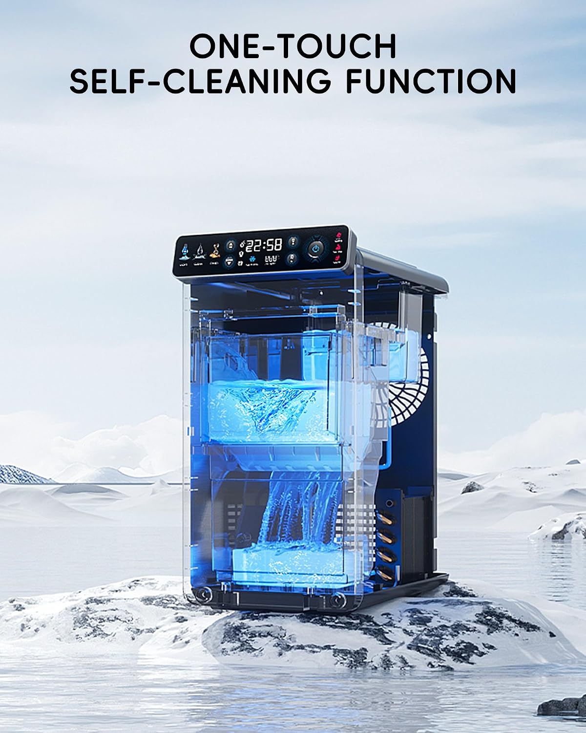 Thumbnail 6 de ecozy Ice Maker Machine Countertop: Compact, colourful interface with fast ice