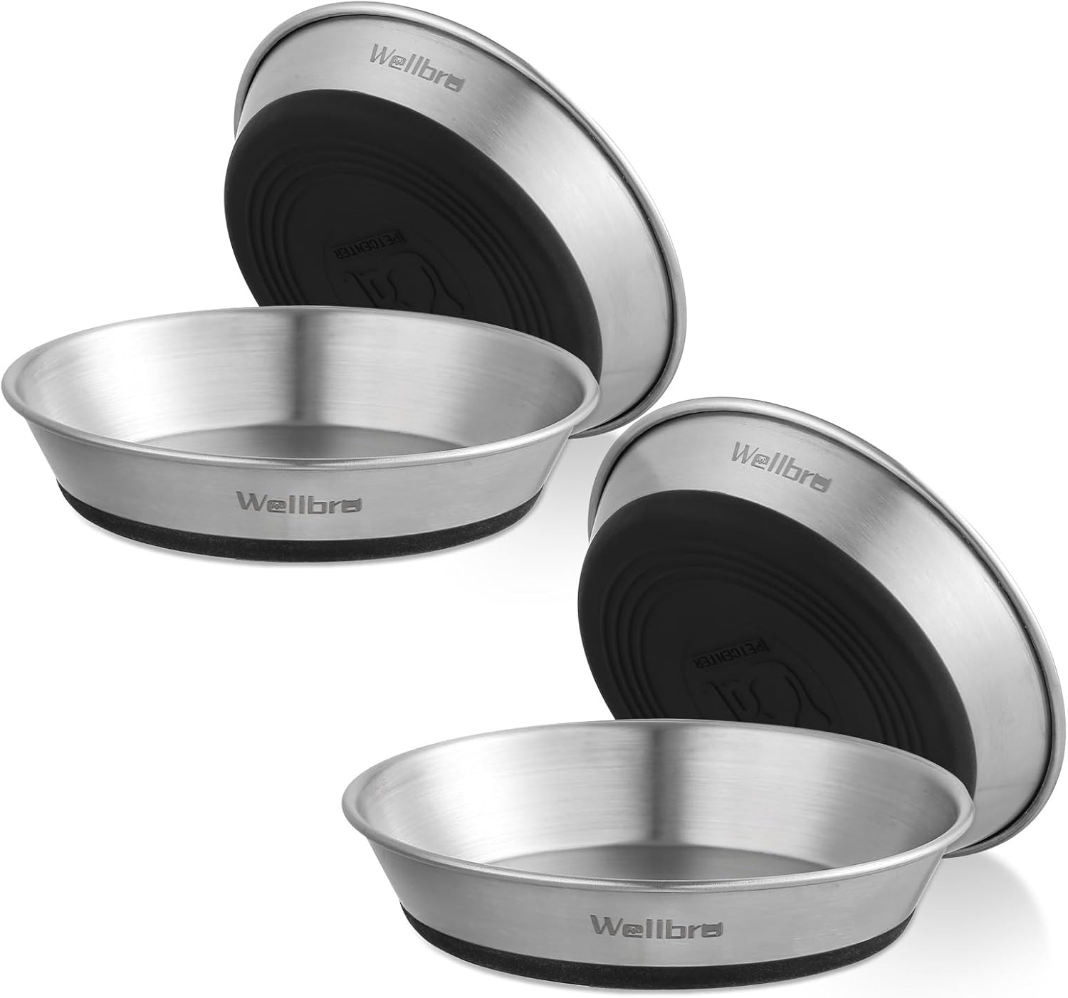 Thumbnail 6 de Wellbro Stainless Steel Cat Bowls 6 Pcs