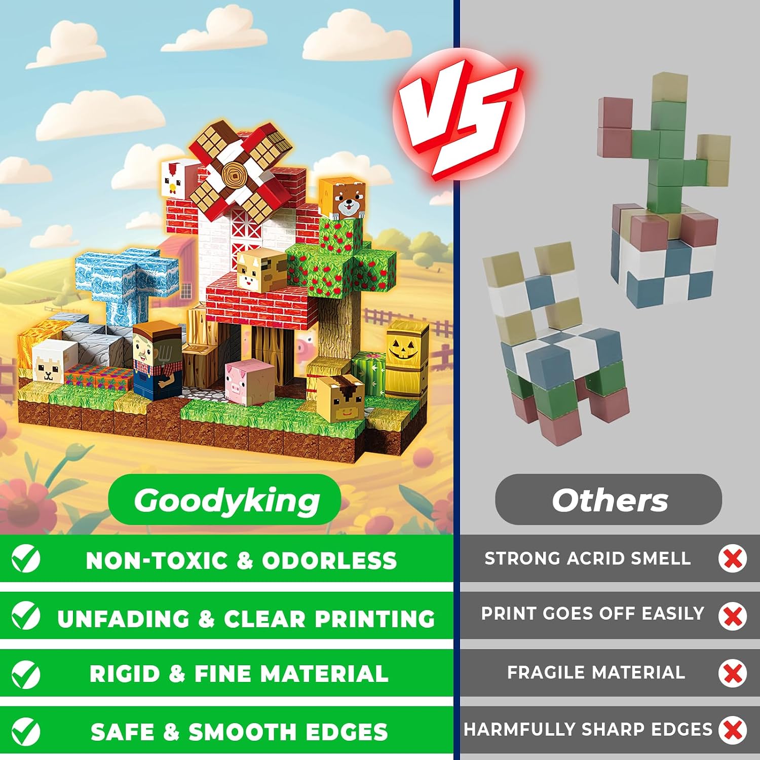 Thumbnail 4 de Goody King Magnetic Blocks 120-piece magnetic tiles 🧩