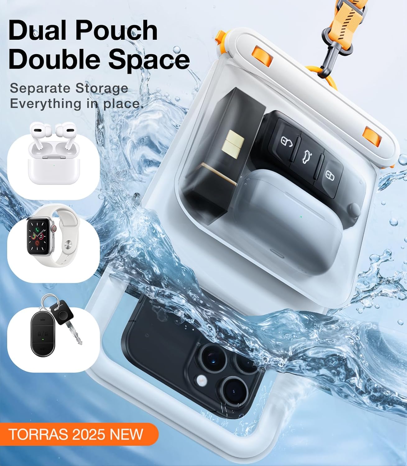 Thumbnail 1 de TORRAS IP68 Waterproof Phone Pouch Double Space: Floating, Dual Storage, 7.0-Inch Capacity