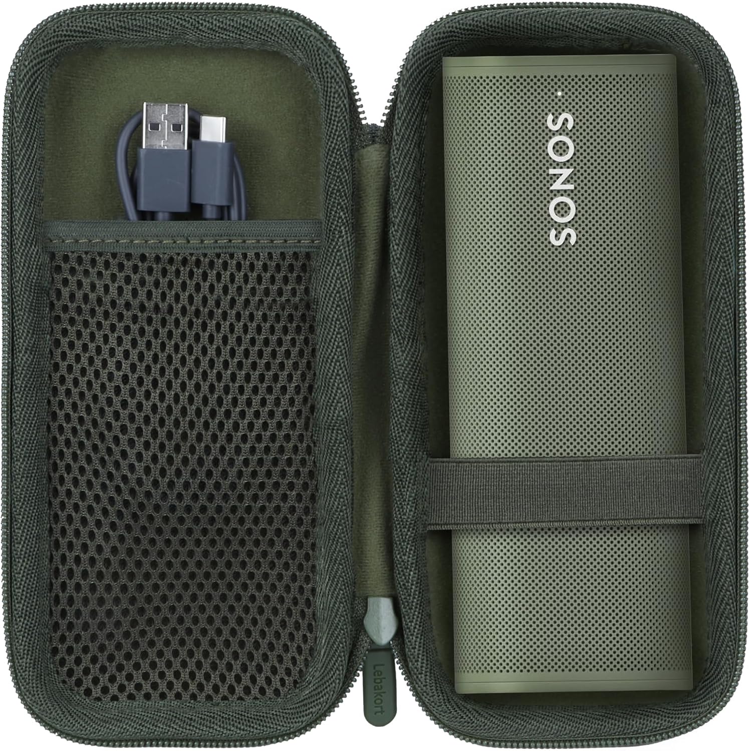 Thumbnail 4 de Lebakort Hard Case for Sonos Roam 2 / Roam / Roam SL (Military Green) – Durable, Travel-Ready Protection