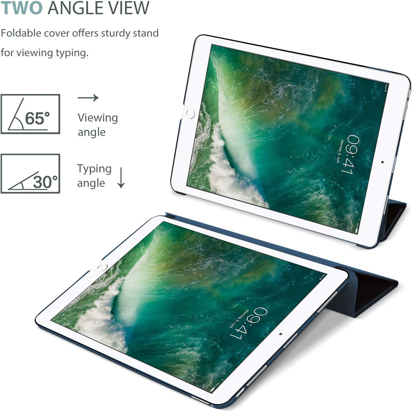 Thumbnail 4 de ProCase Smart Case for iPad Pro 12.9 (1st & 2nd Gen, 2015/2017) with auto Sleep/Wake support – Navy