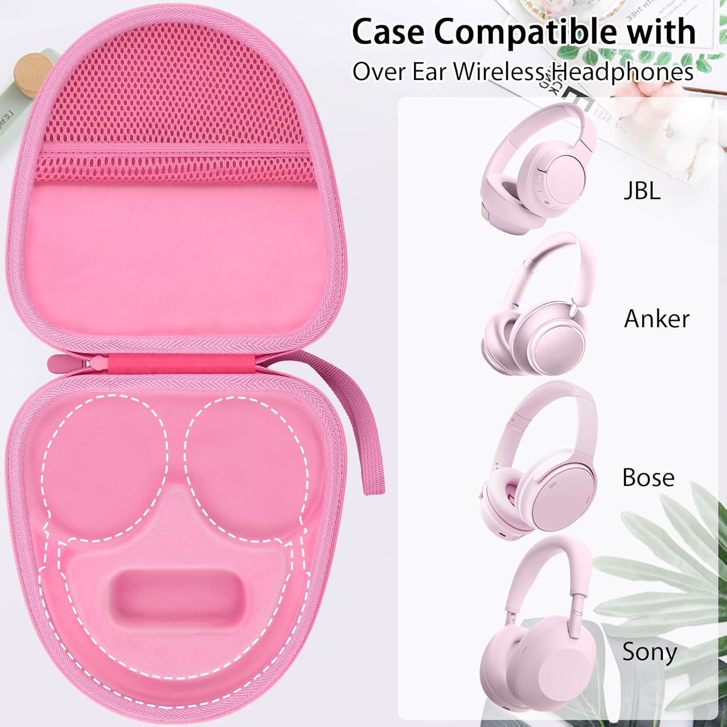 Detalle de co2CREA Hard Storage Case for Bose QuietComfort Headphones (Various Generations) – Protective Travel Case