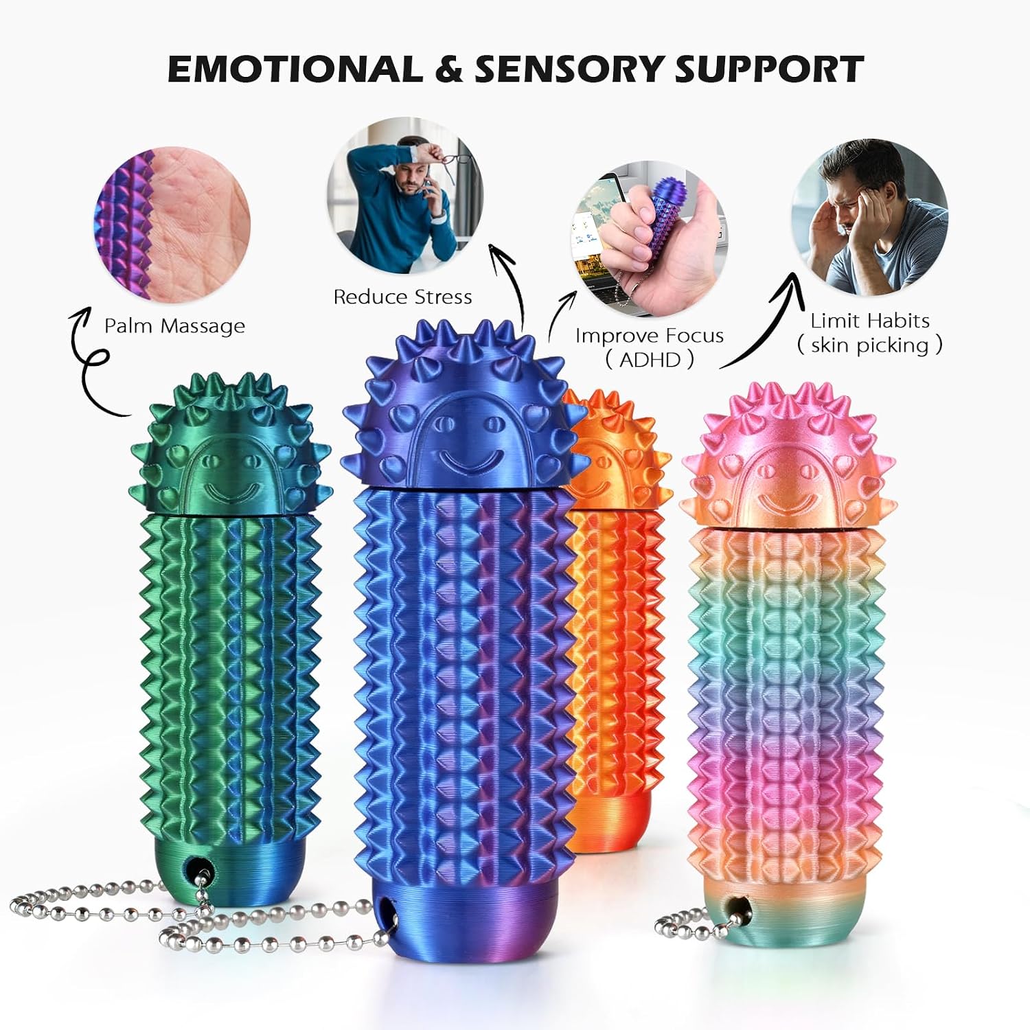 Thumbnail 2 de Little Ouchies Pain Fidget 4PCS sensory spiky tool