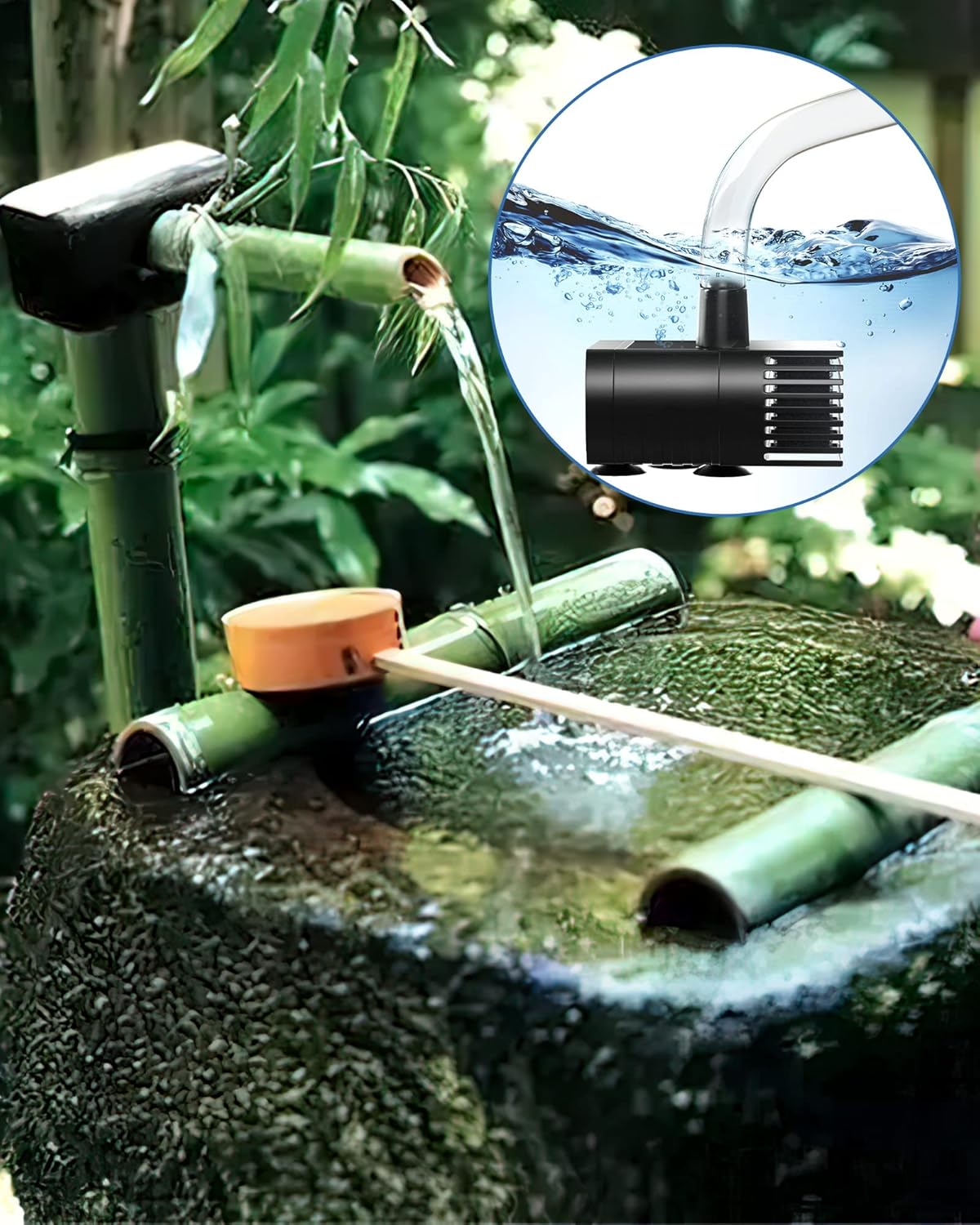 Thumbnail 6 de Biling Solar Water Fountain Pump for Bird Bath (2.5W) with 6 Nozzles and 4ft Tubing