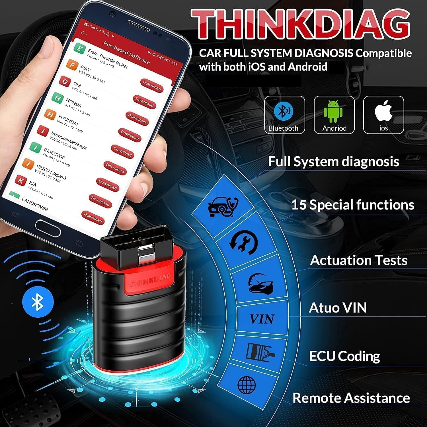 Detalle 2 de thinkcar Thinkdiag OBD2 Diagnosegerät 16