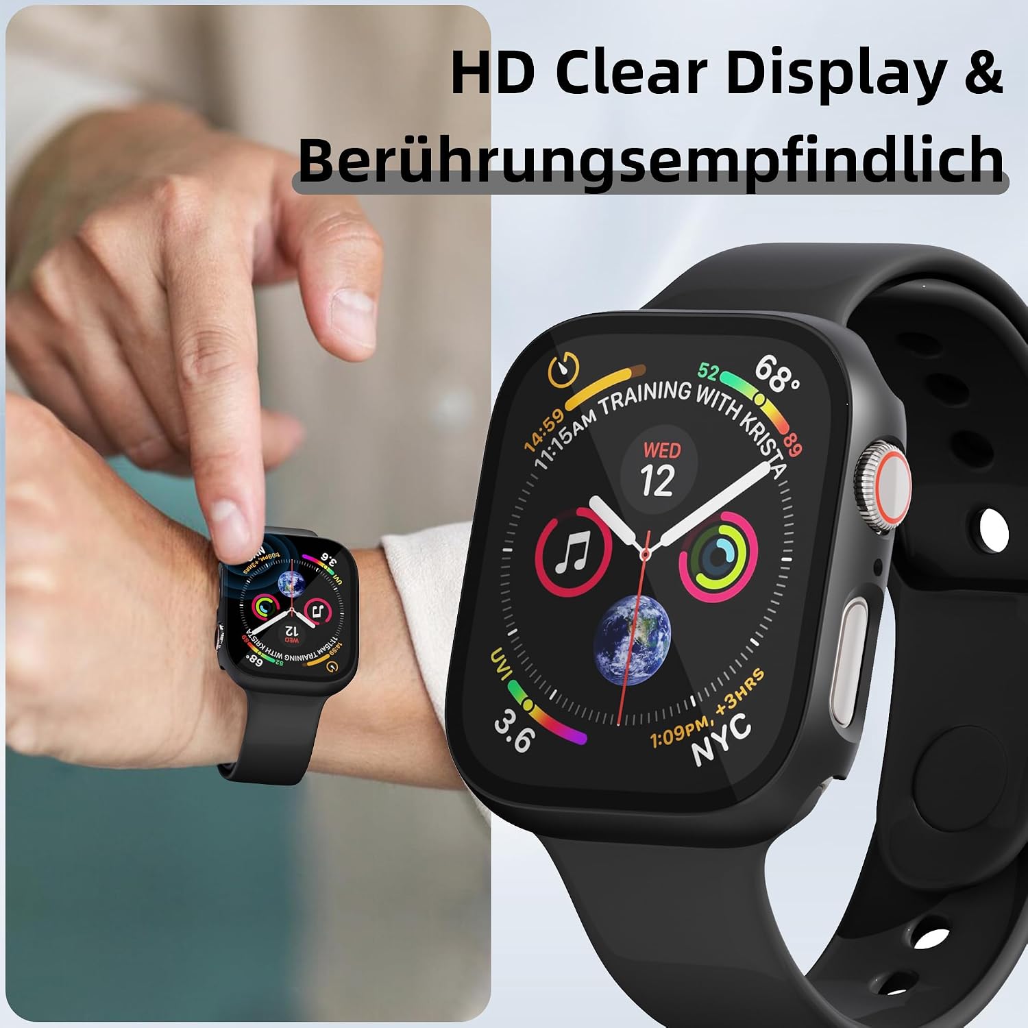 Detalle 2 de Apple Watch Hülle mit Displayschutz, 2er Set