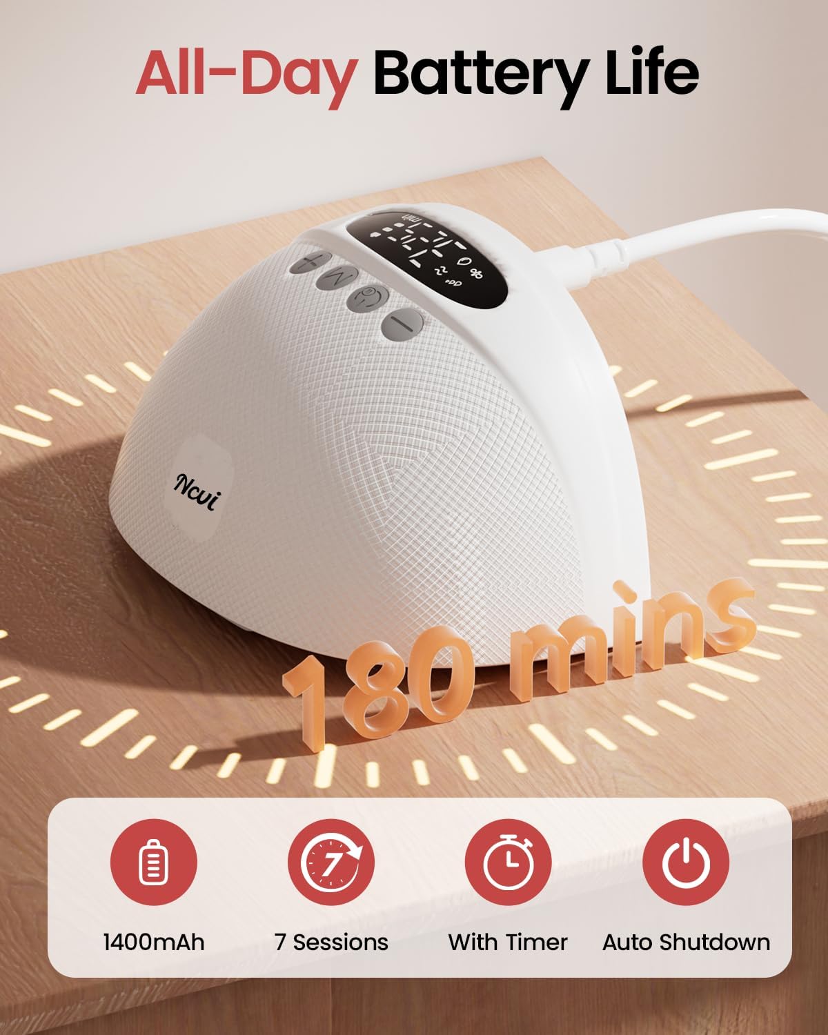 Thumbnail 3 de NCVI Hands Free Breast Pump: Wearable, Quiet and Portable for Busy Mums