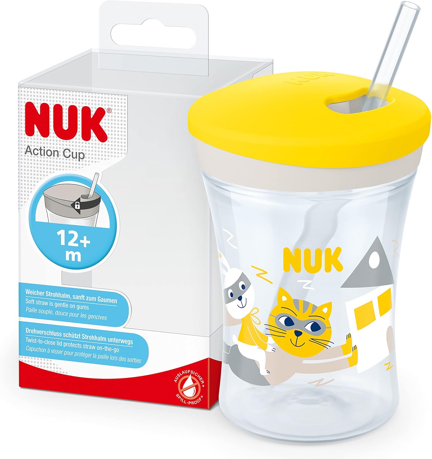 Detalle de NUK Action Cup bicchiere con cannuccia 230ml