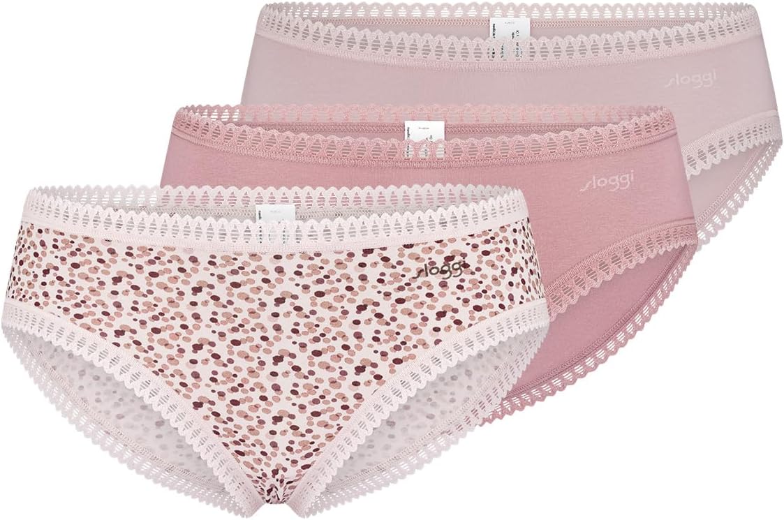 Detalle de Sloggi GO Crush Hipster C3P pour femme en coton – culotte hipster confortable