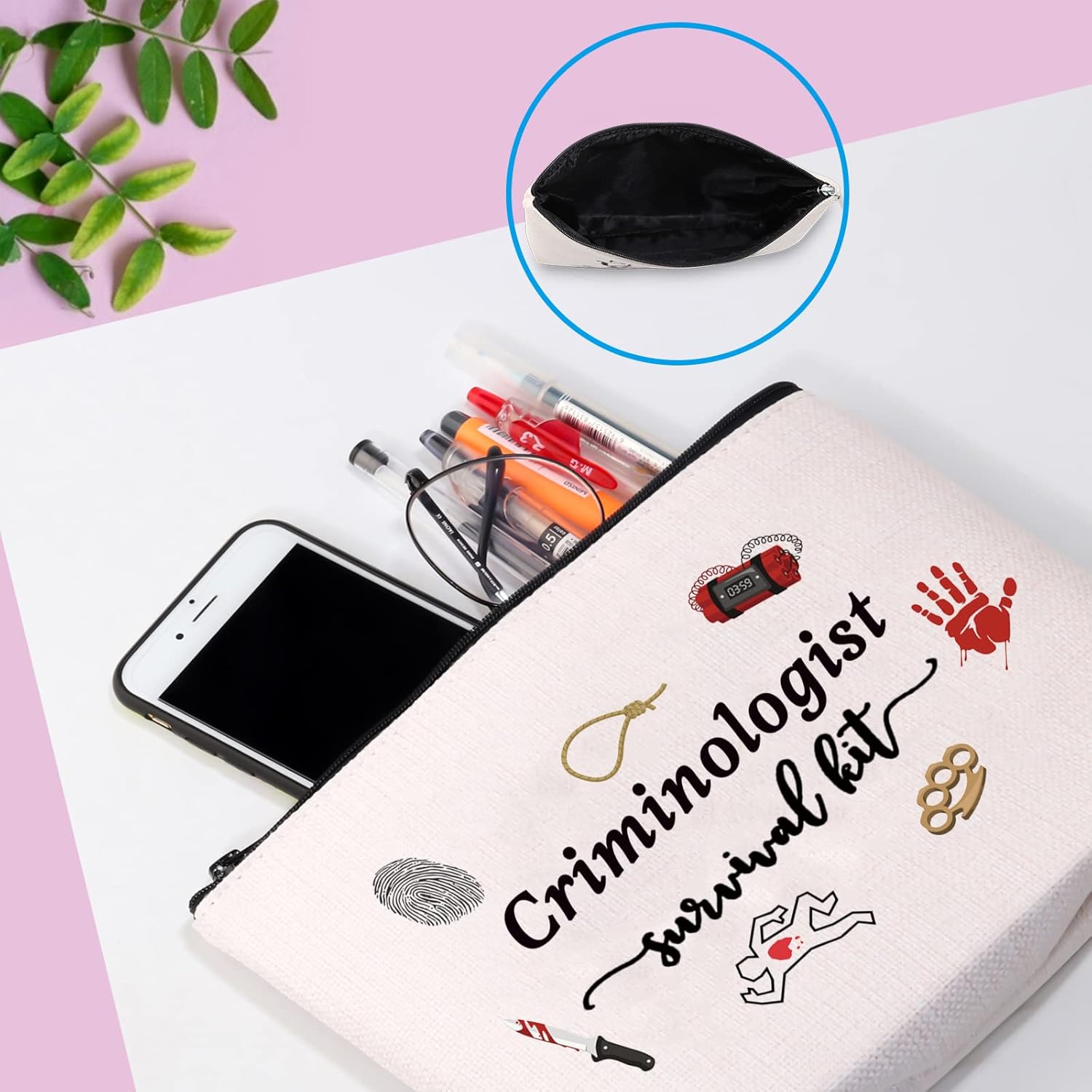 Detalle 2 de JTOUK Criminologist Forensic Scientist Survival Kit Makeup Bag