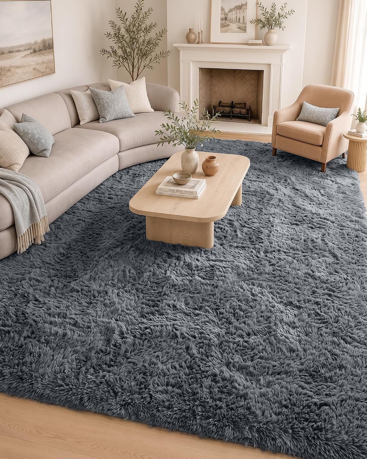 Detalle de OLANLY 5x8 Machine Washable Rug 🏠